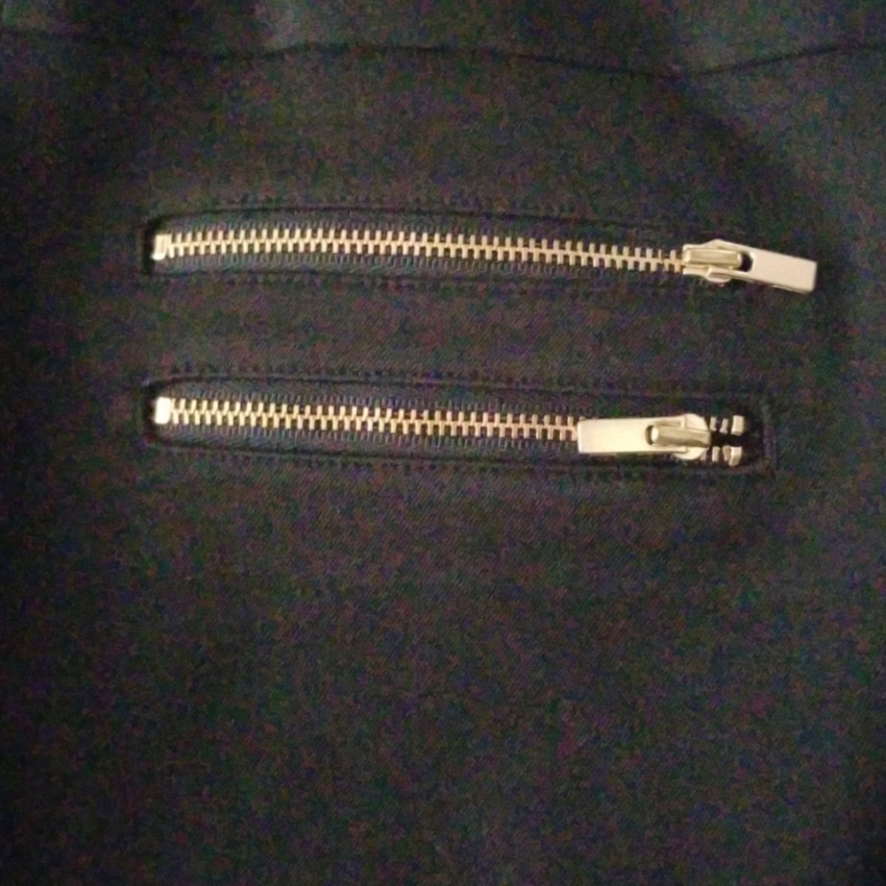 Banana Republic Black Gold Zippers Size 4 Skirt - Picture 8 of 8